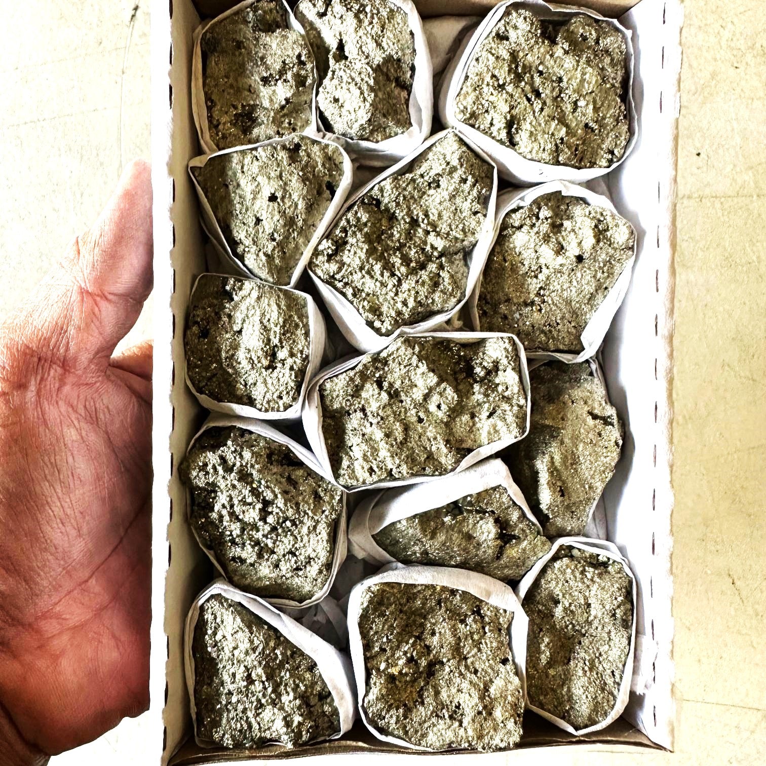 Pyrite Cluster - (B) -1KG Box Pyrite Cluster - (B) -1KG Box